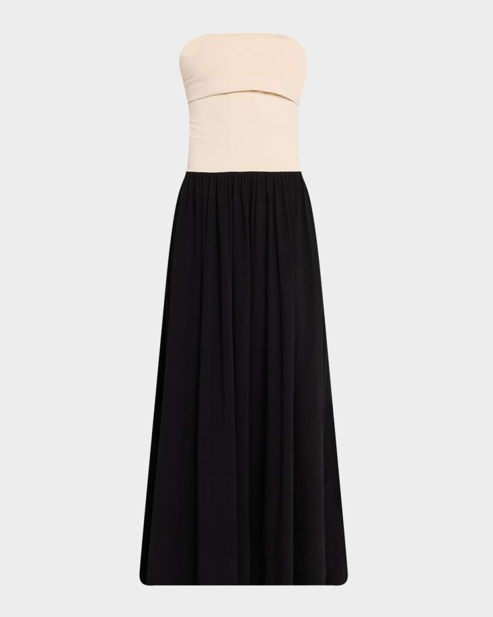 Marciella Strapless Two-Tone Maxi Dress